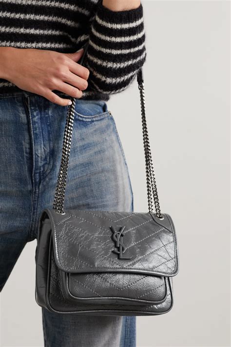 ysl crossbody bag grey|saint laurent crossbody shoulder bags.